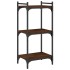 Librería 3 estantes madera ingeniería roble marrón 40x30x86