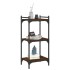 Librería 3 estantes madera ingeniería roble marrón 40x30x86