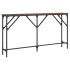 Mesa consola madera de ingeniería roble marrón 140x23x75