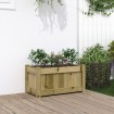 Jardinera de madera de pino impregnada 60x31x31 cm