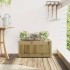 Jardinera de madera de pino impregnada 60x31x31