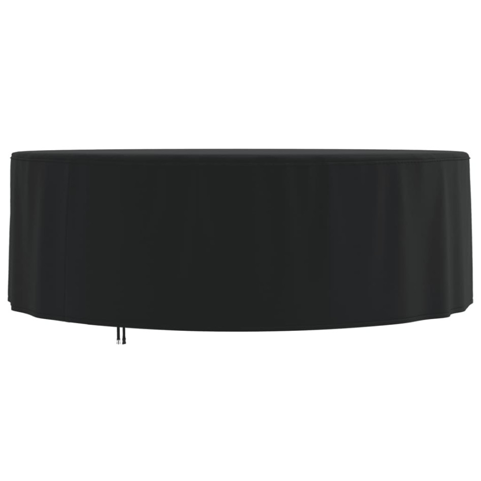 Cubierta muebles jardín redonda Oxford 420D negro Ø 244x71