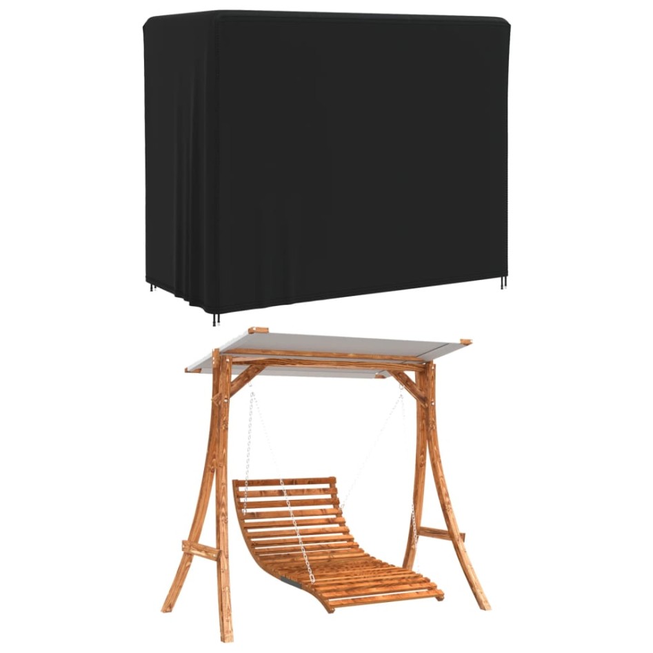Cubierta de columpio de jardín Oxford 420D negro 220x135x170