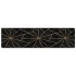 Alfombra lavable antideslizante negro y dorado 80x300