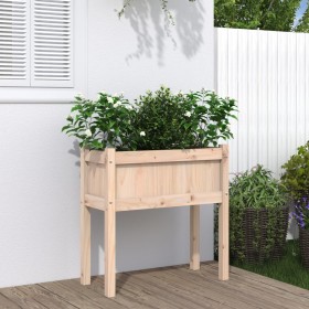 Jardinera con patas madera maciza de pino 70x31x70