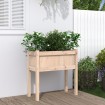 Jardinera con patas madera maciza de pino 70x31x70 cm