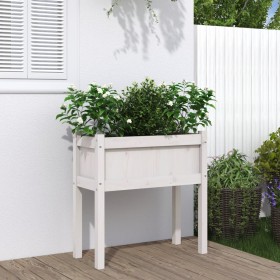 Jardinera con patas madera maciza de pino blanco 70x31x70