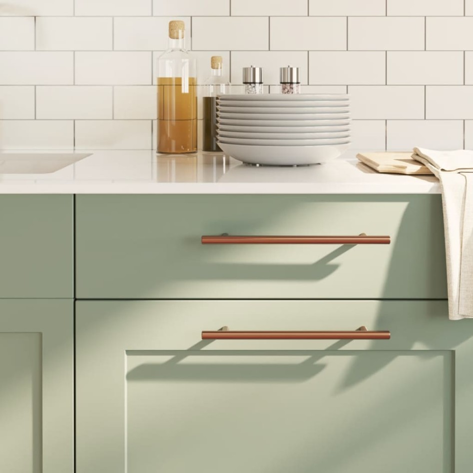 Tiradores para armarios 20 uds acero inoxidable bronce 192