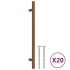 Tiradores para armarios 20 uds acero inoxidable bronce 192
