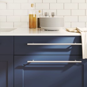 Tiradores para armarios 20 uds acero inoxidable plateado 320