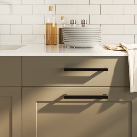 Tiradores para armarios 20 uds acero inoxidable negro 192