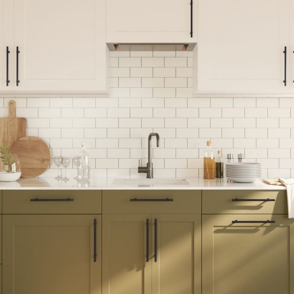 Tiradores para armarios 20 uds acero inoxidable negro 192