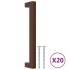 Tiradores para armarios 20 uds acero inoxidable bronce 160