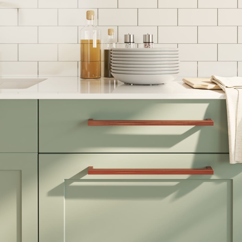 Tiradores para armarios 10 uds acero inoxidable bronce 320