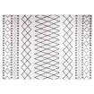 Alfombra lavable antideslizante negro y blanco 120x180 cm