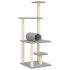 Rascador para gatos con postes de sisal gris claro 136