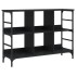 Aparador de madera de ingeniería negro 102x32x73,5