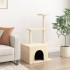 Rascador para gatos con postes de sisal color crema 110