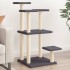 Postes rascadores para gatos con plataformas gris oscuro