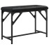 Banco de comedor acero y cuero sintético negro 62x32x45