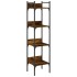 Librería de 4 estantes madera roble ahumado 35x30x138,5