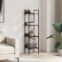 Librería de 4 estantes madera roble ahumado 35x30x138,5