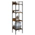 Librería de 4 estantes madera roble ahumado 35x30x138,5