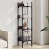 Librería de 4 estantes madera roble marrón 35x30x138,5
