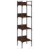 Librería de 4 estantes madera roble marrón 35x30x138,5