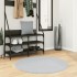 Alfombra de pelo corto suave lavable HUARTE gris Ø 100