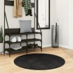 Alfombra de pelo corto suave lavable HUARTE negro Ø 100 cm