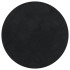 Alfombra de pelo corto suave lavable HUARTE negro Ø 100