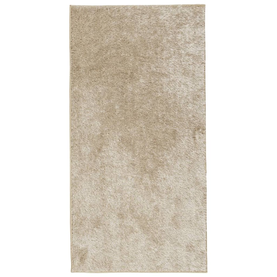 Alfombra pelo largo aspecto brillante ISTAN beige 80x150