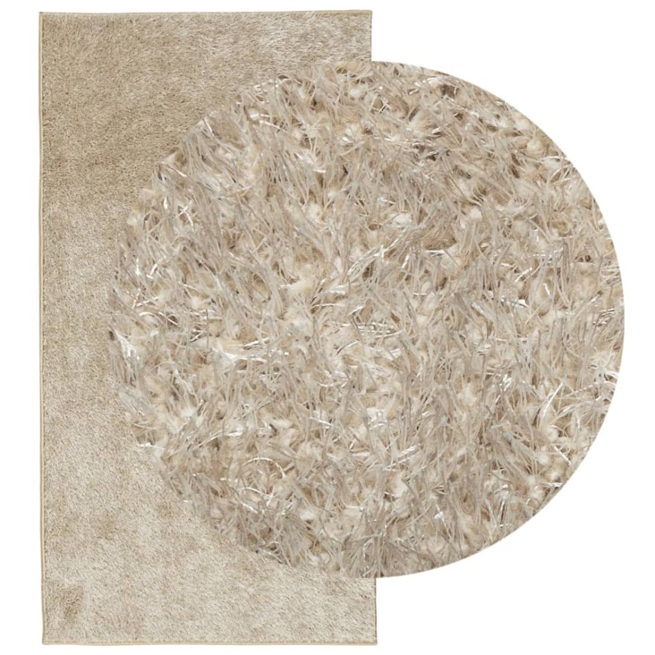 Alfombra pelo largo aspecto brillante ISTAN beige 80x150
