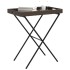 Mesa con bandeja plegable ratán sintético marrón 65x40x75