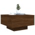 Mesa de centro madera de ingeniería roble marrón 55x55x31