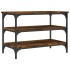 Banco zapatero madera de ingeniería roble ahumado 70x38,5x49