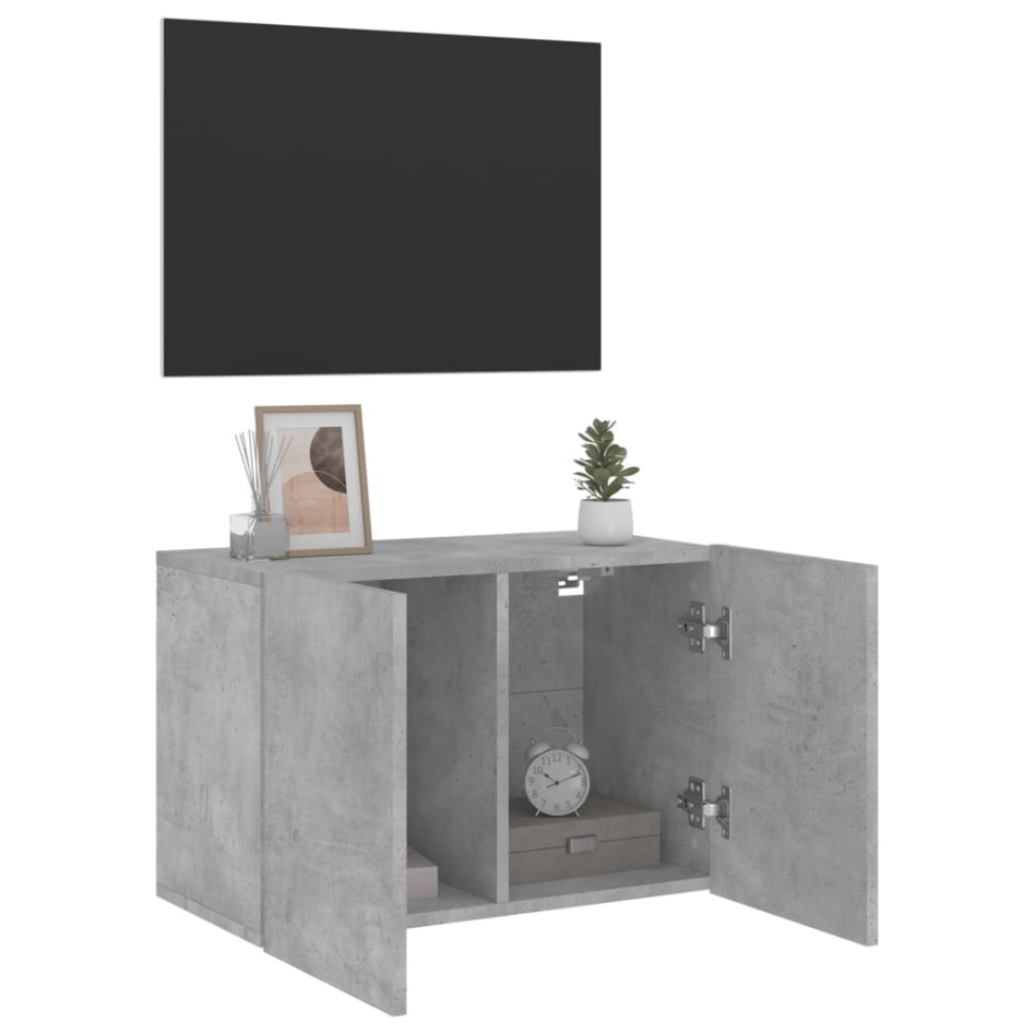 Mueble para TV de pared gris hormigón 60x30x41
