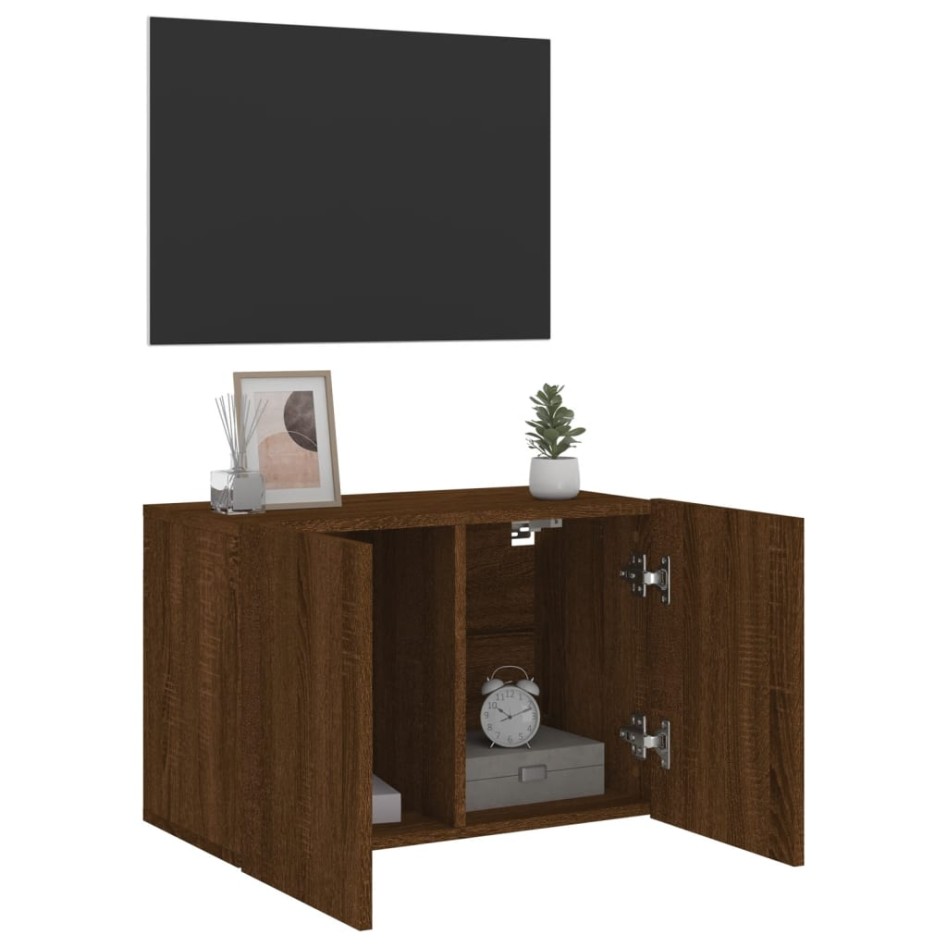Mueble para TV de pared roble marrón 60x30x41