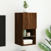 Mueble para TV con luces LED roble marrón 30,5x30x60 cm
