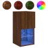 Mueble para TV con luces LED roble marrón 30,5x30x60