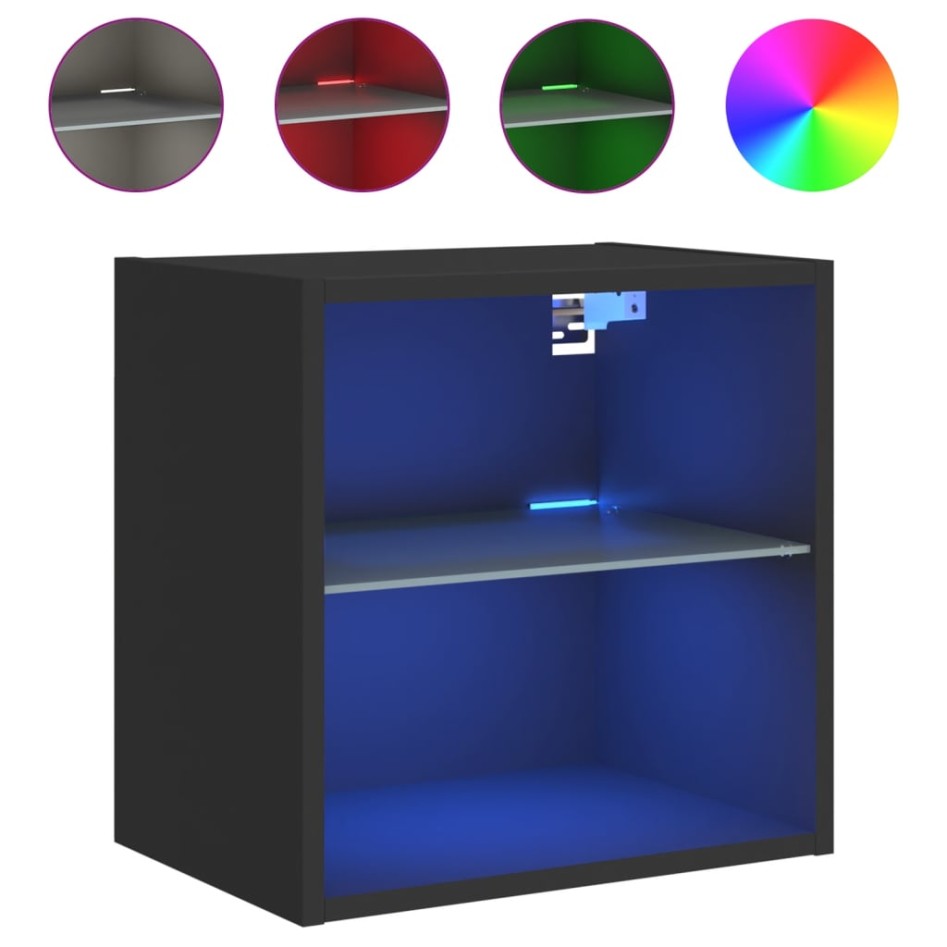 Mesita de noche de pared con luces LED