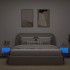 Mesitas de noche de pared con luces LED 2 unidades