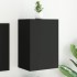 Mueble de TV de pared madera de ingeniería negro 40,5x30x60