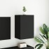Mueble de TV de pared madera de ingeniería negro 40,5x30x60