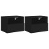 Muebles de pared TV 2 uds madera ingeniería negro 40x30x30