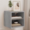 Muebles TV de pared luces LED 2 uds gris Sonoma 30x28,5x30 cm