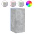 Mueble de TV de pared con luces LED gris hormigón 30,5x35x70