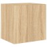 Mueble de TV de pared con luces LED roble Sonoma 40,5x35x40