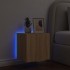 Mueble de TV de pared con luces LED roble Sonoma 40,5x35x40